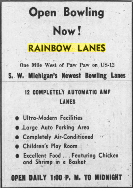 Rainbow Lanes - 1960 Opening Ad (newer photo)